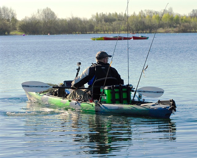 Kayak fishing setup on a Baja California Sur beach